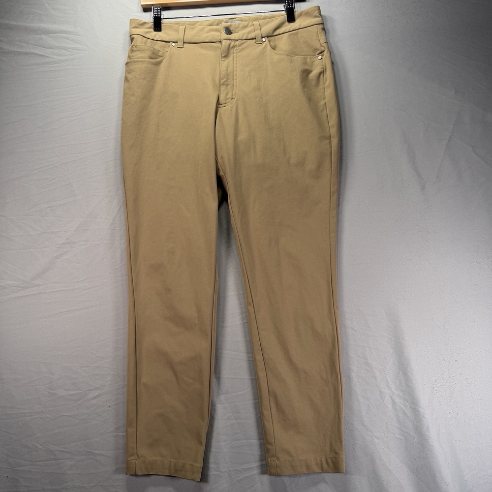 VRST Skinny Chino Pants Mens 32x30 Brown Performance Stretch 5 Pocket Pull On
